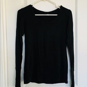 Cynthia Rowley Long Sleeve Black Tee
